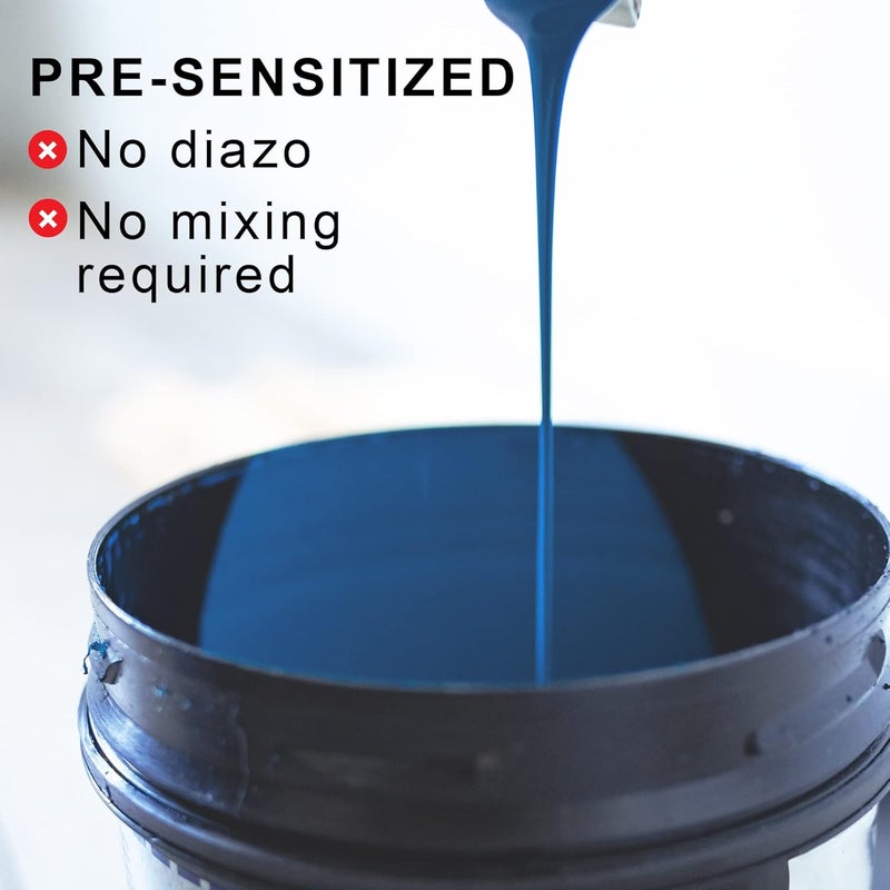 Screen Print Direct Ecotex® Tex-Blue Screen Printing Emulsion (Gallon - 128oz.) Pre-Sensitized Photo Emulsion for Silk Screens and Fabric - for Screen Printing Plastisol Inks, Pure Photopolymer Screen Printing Supplies - Image 4